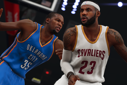 Kevin Durant plays as LeBron James in NBA 2K15