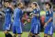 Argentina's players celebrate their side's fourth goal by Angel Di Maria, 2nd right, during the friendly soccer match between Germany and Argentina in Duesseldorf, Germany, Wednesday, Sept. 3, 2014. (AP Photo/Frank Augstein)