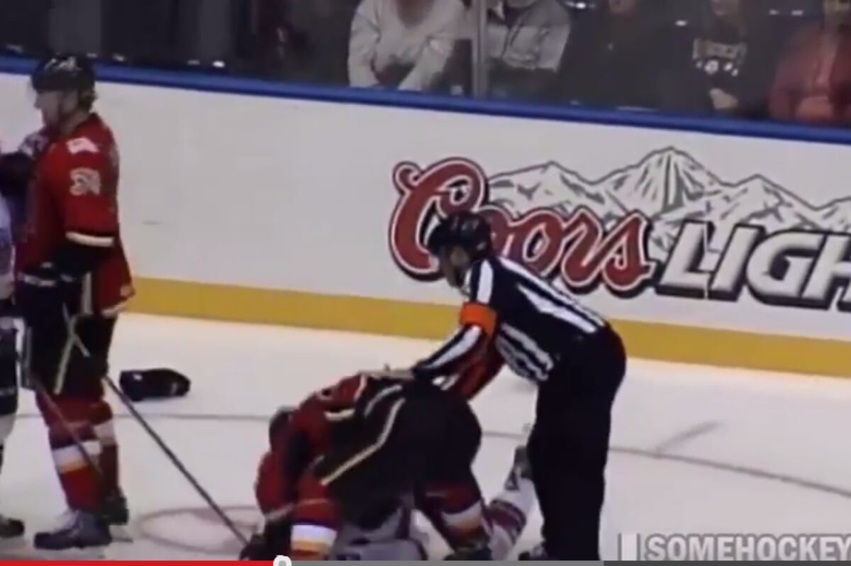 Hockey Player Trevor Gillies Slams Opponent's Head into Ice After Fight