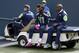Seattle Seahawks cornerback Byron Maxwell is taken off the field on a card after an injury in the first half of an NFL football game against the Dallas Cowboys, Sunday, Oct. 12, 2014, in Seattle. (AP Photo/Scott Eklund)