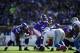 MINNEAPOLIS, MN - OCTOBER 12: Teddy Bridgewater #5 of the Minnesota Vikings sets up at the line of scrimmage during the game against the Detroit Lions on October 12, 2014 at TCF Bank Stadium in Minneapolis, Minnesota. The Lions defeated the Vikings 17-3. (Photo by Hannah Foslien/Getty Images)
