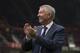 Manchester United former manager Alex Ferguson applauds supporters before the team's English Premier League soccer match against Everton at Old Trafford Stadium, Manchester, England, Sunday Oct. 5, 2014. (AP Photo/Jon Super)
