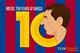 Barcelona's Lionel Messi celebrates his goal during a Spanish La Liga soccer match between Rayo Vallecano and FC Barcelona at the Vallecas stadium in Madrid, Spain, Saturday, Oct. 4, 2014. (AP Photo/Andres Kudacki)
