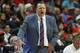 Chicago Bulls head coach Tom Thibodeau yells at his team during the second half of a pre-season NBA basketball game in Chicago, on Monday Oct. 13, 2014. The Bulls won the game 110-90. (AP Photo/Jeff Haynes)