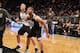 NEW YORK, NY - OCTOBER 20: Paul Pierce #34 Mason Plumlee #1 and Brook Lopez #11 of the Brooklyn Nets during an Open Practice at the Barclays Center on October 20, 2013 in the Brooklyn borough of New York City. NOTE TO USER: User expressly acknowledges and agrees that, by downloading and/or using this Photograph, user is consenting to the terms and conditions of the Getty Images License Agreement. Mandatory Copyright Notice: Copyright 2013 NBAE (Photo by Nathaniel S. Butler/NBAE via Getty Images)