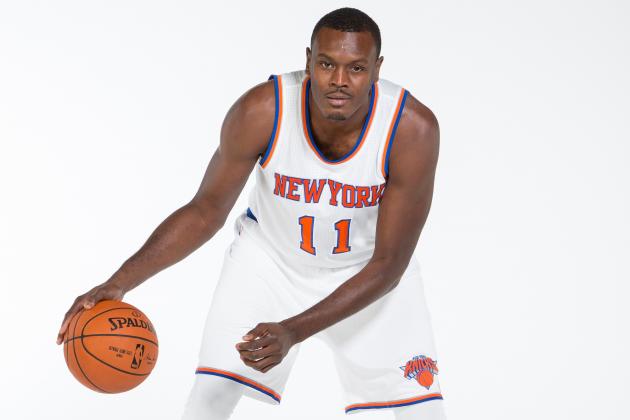 GREENBURGH, NY - SEPTEMBER 29: Samuel Dalembert #11 of the New York Knicks poses for a photo during Media Day in New York, New York. NOTE TO USER: User expressly acknowledges and agrees that, by downloading and or using this photograph, User is consenting to the terms and conditions of the Getty Images License Agreement. Mandatory Copyright Notice: Copyright 2014 NBAE (Photo by Nathaniel S. Butler/NBAE via Getty Images)