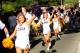 Oct 18, 2014; Baton Rouge, LA, USA; LSU Tigers cheerleaders perform outside Tiger Stadium prior to kickoff against the Kentucky Wildcats. Mandatory Credit: Crystal LoGiudice-USA TODAY Sports