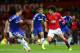 MANCHESTER, ENGLAND - OCTOBER 26: Marouane Fellaini of Manchester United competes with Gary Cahill of Chelsea during the Barclays Premier League match between Manchester United and Chelsea at Old Trafford on October 26, 2014 in Manchester, England. (Photo by Alex Livesey/Getty Images)