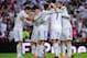 MADRID, SPAIN - OCTOBER 25: James Rodriguez (L) of Real Madrid celebrates with Isco after Real scored their 3rd goal during the La Liga match between Real Madrid CF and FC Barcelona at Estadio Santiago Bernabeu on October 25, 2014 in Madrid, Spain. (Photo by Denis Doyle/Getty Images)