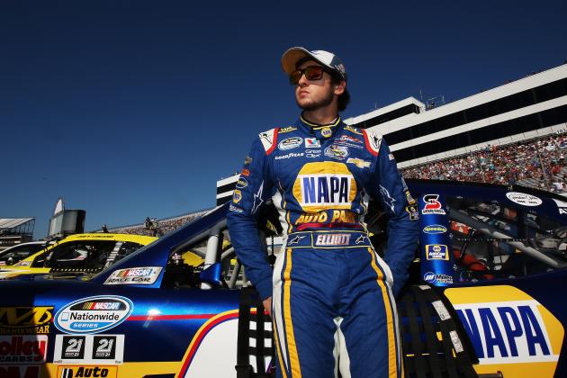 DOVER, DE - SEPTEMBER 27: Chase Elliott, driver of the #9 NAPA Auto Parts Chevrolet, stands on pit road before the NASCAR Nationwide Series Dover 200 at Dover International Speedway on September 27, 2014 in Dover, Delaware. (Photo by Nick Laham/Getty Images)