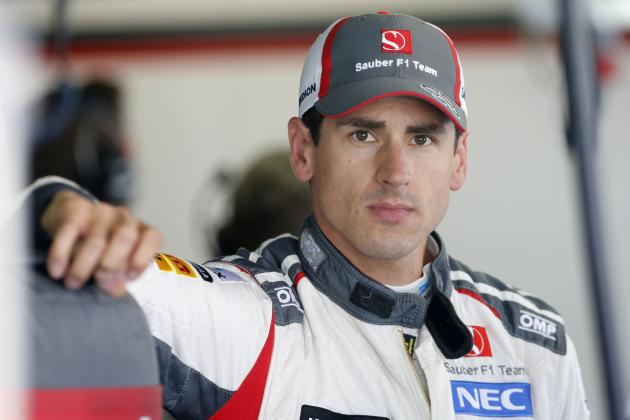 Germany's Adrian Sutil of the Sauber F1 team waits at the pit lane during the third free practice at the Monza racetrack, in Monza, Italy, Saturday, Sept. 6 , 2014. The Formula one race will be held on Sunday. (AP Photo/Alessandro Trovati)