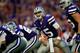 MANHATTAN, KS - SEPTEMBER 18: Quarterback Jake Waters #15 of the Kansas State Wildcats audibles during the game against the Auburn Tigers at Bill Snyder Family Football Stadium on September 18, 2014 in Manhattan, Kansas. (Photo by Jamie Squire/Getty Images)