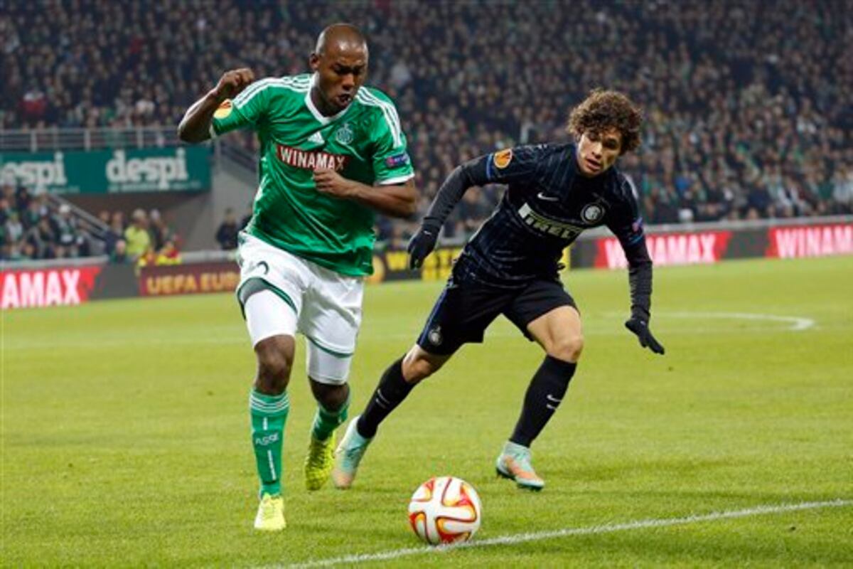 Écharpe Football ASSE Saint-Étienne Vs Inter Milan – Europa League 2014-15 – Bon état