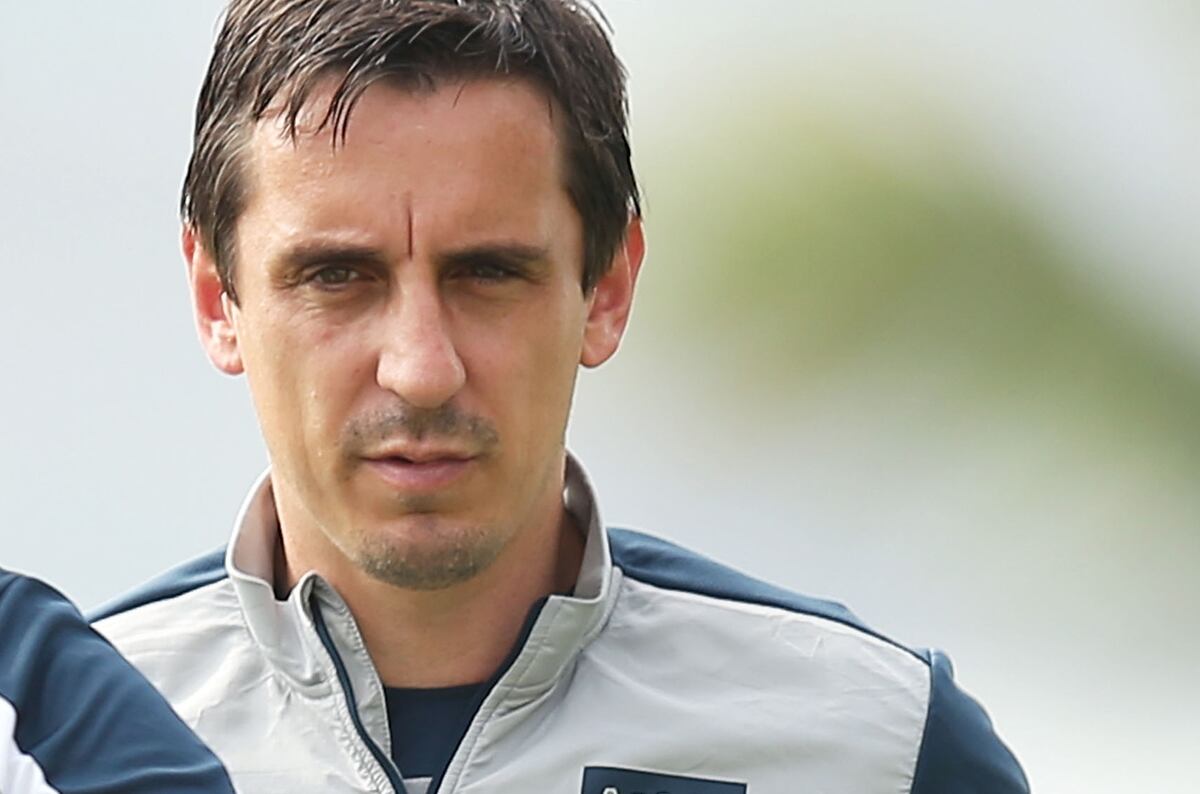 Gary Neville Trolled by Signed Guitar from Manchester City ...