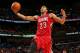 NEW ORLEANS, LA - OCTOBER 28: Anthony Davis #23 of the New Orleans Pelicans dunks against the Orlando Magic on October 28, 2014 at Smoothie King Center in New Orleans, LA. NOTE TO USER: User expressly acknowledges and agrees that, by downloading and or using this photograph, User is consenting to the terms and conditions of the Getty Images License Agreement. Mandatory Copyright Notice: Copyright 2014 NBAE (Photo by Layne Murdoch/NBAE via Getty Images)