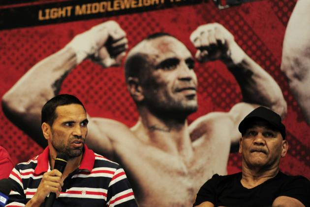 SYDNEY, AUSTRALIA - NOVEMBER 01:  Anthony Mundine speaks to the media during a press conference at The Kirribilli Club on November 1, 2014 in Sydney, Australia. Mundine will fight Sergey Rabchenko on November 12th in Melbourne.  (Photo by Brett Hemmings/Getty Images)