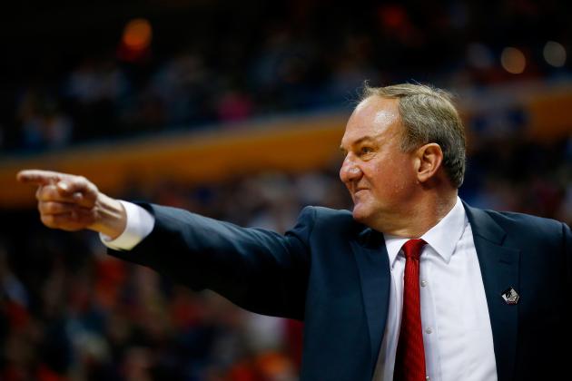 BUFFALO, NY - MARCH 20:  Head coach Thad Matta of the Ohio State Buckeyes motions to his players during the second round of the 2014 NCAA Men's Basketball Tournament against the Dayton Flyers at the First Niagara Center on March 20, 2014 in Buffalo, New York.  (Photo by Jared Wickerham/Getty Images)