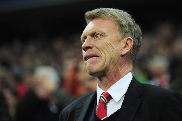 MUNICH, GERMANY - APRIL 09: David Moyes, manager of Manchester United looks on during the UEFA Champions League Quarter Final second leg match between FC Bayern Muenchen and Manchester United at Allianz Arena on April 9, 2014 in Munich, Germany. (Photo by Shaun Botterill/Getty Images)