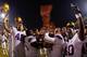 BATON ROUGE, LA - NOVEMBER 28: Members of the LSU Tigers celebrate with 'The Boot' trophy after defeating the Arkansa Razorbacks 33-30 in overtime at Tiger Stadium on November 28, 2009 in Baton Rouge, Louisiana. (Photo by Chris Graythen/Getty Images)