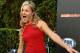 Sep 9, 2014; Los Angeles, CA, USA; Felice Herrig from Crystal Laker, IL arrives on the Red Carpet at Lure Nightclub for the premier of The Ultimate Fighter women in the newly formed women in the strawweight class. Mandatory Credit: Jayne Kamin-Oncea-USA TODAY Sports