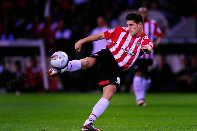SHEFFIELD, ENGLAND - MARCH 28: Sheffield United player Ched Evans in action during the npower League One game between Sheffield United and Chesterfield at Bramall Lane on March 28, 2012 in Sheffield, England. (Photo by Stu Forster/Getty Images)
