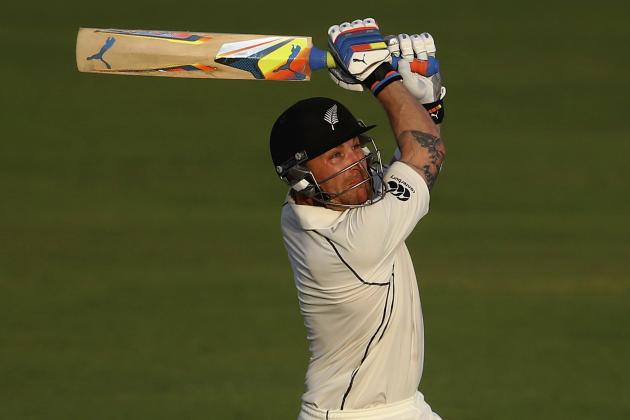 SHARJAH, UNITED ARAB EMIRATES - NOVEMBER 28:  Brendon McCullum of Nerw Zealand bats during day two of the third test between Pakistan and New Zealand at Sharjah Stadium on November 28, 2014 in Sharjah, United Arab Emirates.  (Photo by Francois Nel/Getty Images)