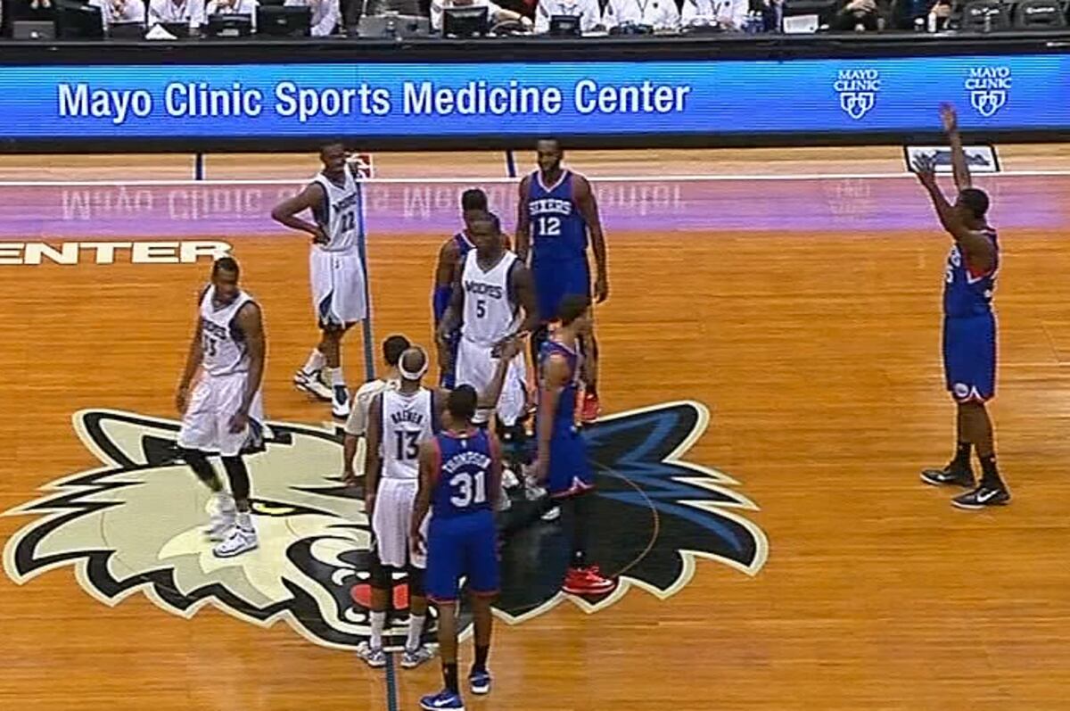 76ers-Timberwolves Game Restarts After Players Go Wrong ...