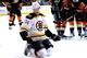 ANAHEIM, CA - DECEMBER 01: Carl Soderberg #34 of the Boston Bruins reacts to a Matt Beleskey #39 of the Anaheim Ducks goal off of a face off during the third period at Honda Center on December 1, 2014 in Anaheim, California. The Ducks won 3-2. (Photo by Harry How/Getty Images)