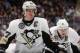 TORONTO, ON - NOVEMBER 14: Sidney Crosby #87 and Evgeni Malkin #71 of the Pittsburgh Penguins skate against the Toronto Maple Leafs at the Air Canada Centre on November 14, 2014 in Toronto, Canada. (Photo by Bruce Bennett/Getty Images)