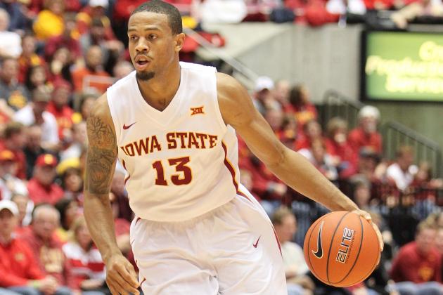 Dec 2, 2014; Ames, IA, USA; Iowa State Cyclones guard Bryce Dejean-Jones (13) dribbles the ball against the Lamar Cardinals at James H. Hilton Coliseum. The Cyclones won 96-59. Mandatory Credit: Reese Strickland-USA TODAY Sports