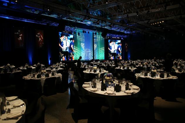AUCKLAND, NEW ZEALAND - DECEMBER 11: General view during the 2014 Steinlager Awards on December 11, 2014 in Auckland, New Zealand. (Photo by Michael Bradley/Getty Images for NZRU)