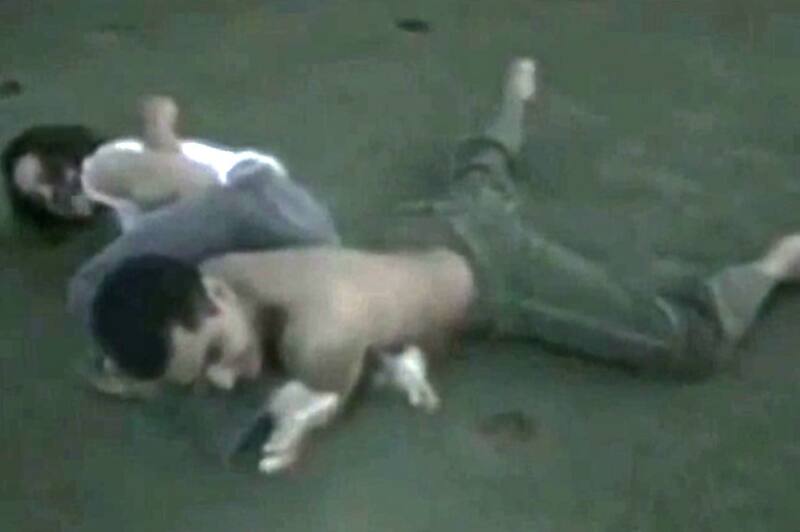 Girl Armbars Guy Like A Pro During Backyard Fight Bleacher