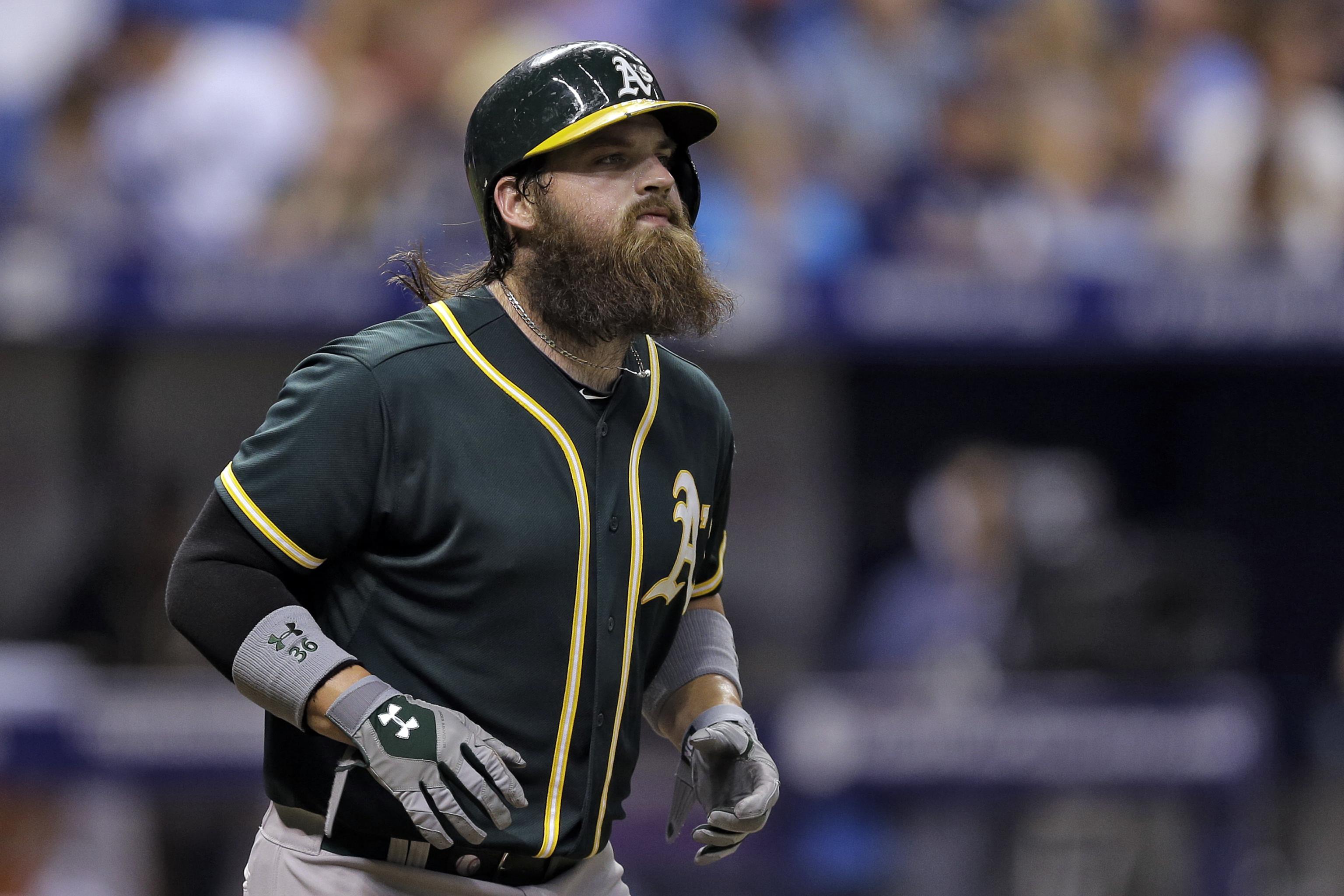 DH Brandon Moss released by Oakland Athletics.