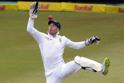 DURBAN, SOUTH AFRICA - DECEMBER 29: AB de Villiers of South Africa in action as wicketkeeper during day 4 of the 2nd Test match between South Africa and India at Sahara Stadium Kingsmead on December 29, 2013 in Durban, South Africa. (Photo by Duif du Toit/Gallo Images/Getty Images)
