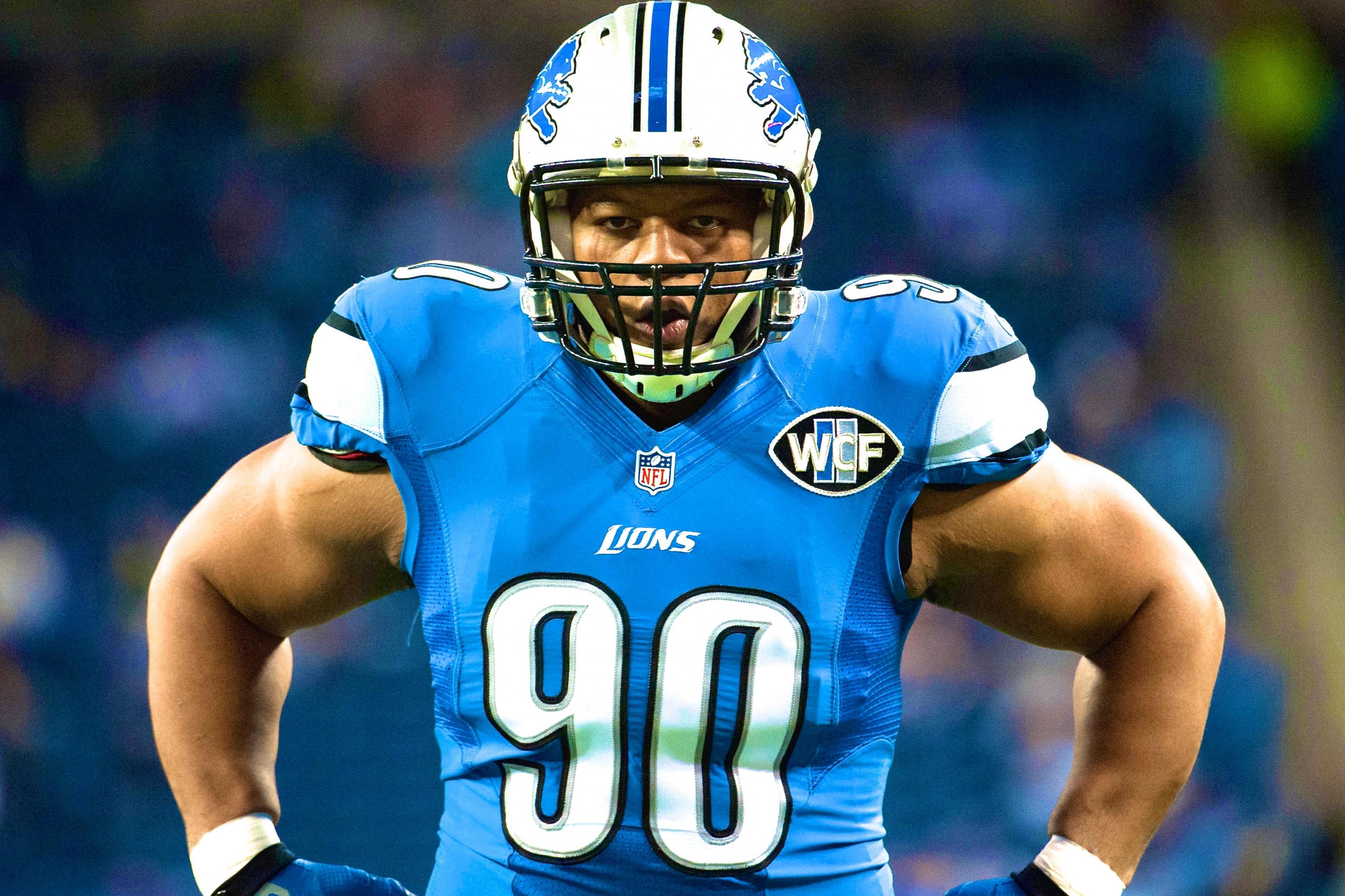 N. Suh's #90 Official Detroit Lions Jersey