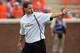 CLEMSON, SC - SEPTEMBER 17: Head coach Gene Chizik yells to his team during their game against the Clemson Tigers at Memorial Stadium on September 17, 2011 in Clemson, South Carolina. (Photo by Streeter Lecka/Getty Images)