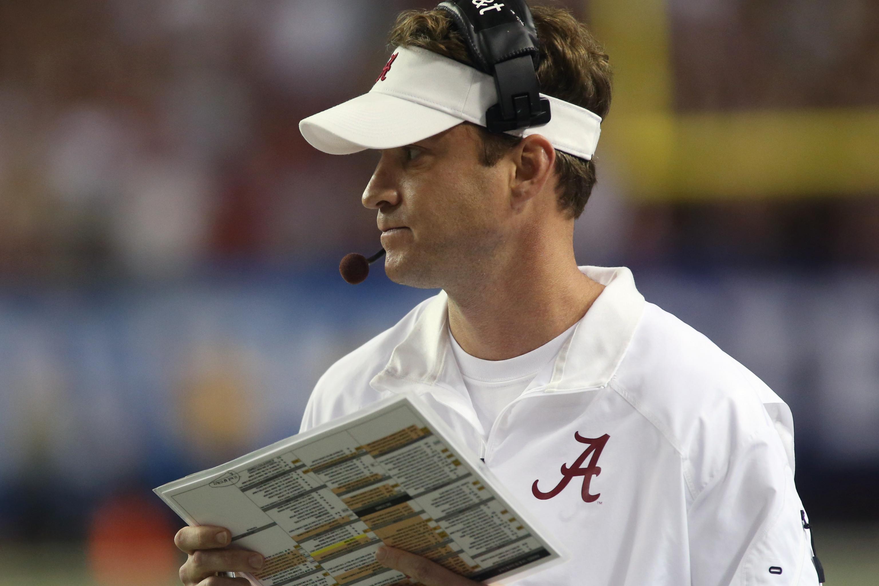 Lane Kiffin joins Alabama NFL players in suite at CFP Championship