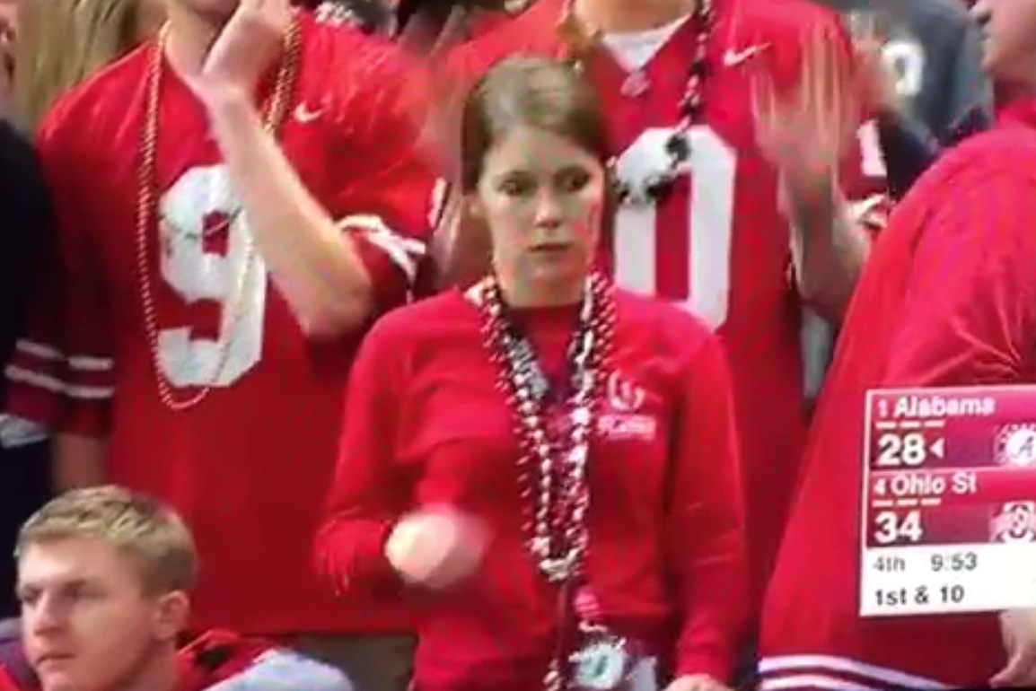 Ohio State Fan Has No Idea What to Think About Being on National Television
