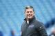 ORCHARD PARK, NY - DECEMBER 14: Defensive coordinator Jim Schwartz of the Buffalo Bills watches warm-ups before the game against the Green Bay Packers at Ralph Wilson Stadium on December 14, 2014 in Orchard Park, New York. (Photo by Tom Szczerbowski/Getty Images)