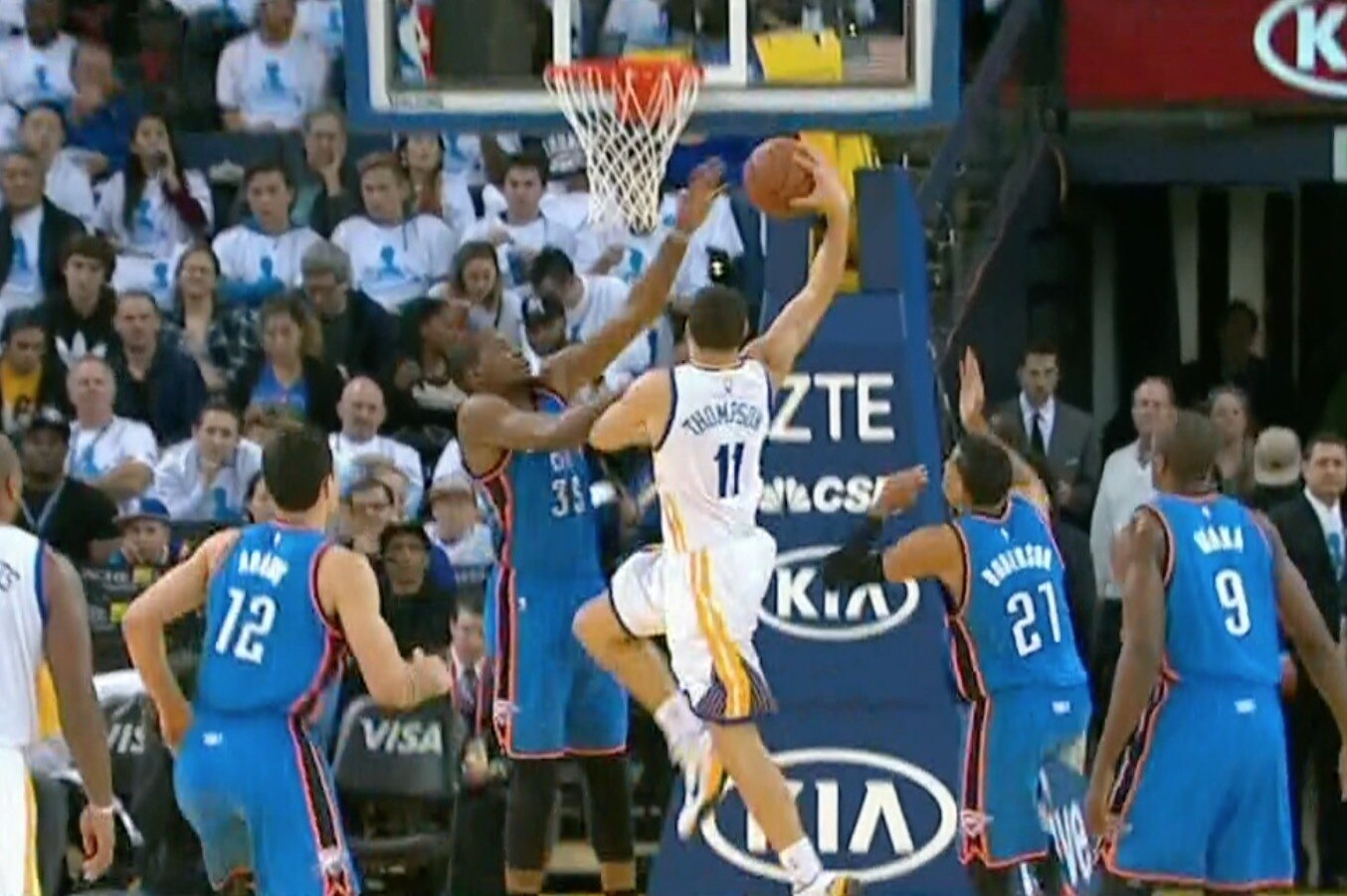 klay thompson dunk
