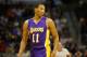 Dec 30, 2014; Denver, CO, USA; Los Angeles Lakers forward Wesley Johnson (11) during the game against the Denver Nuggets at Pepsi Center. The Lakers won 111-103. Mandatory Credit: Chris Humphreys-USA TODAY Sports