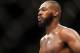 LAS VEGAS, NV - JANUARY 03: Light heavyweight champion Jon Jones waits in a time-out as he defends his title against Daniel Cormier during the UFC 182 event at the MGM Grand Garden Arena on January 3, 2015 in Las Vegas, Nevada. Jones retained his title by unanimous decision. (Photo by Steve Marcus/Getty Images)