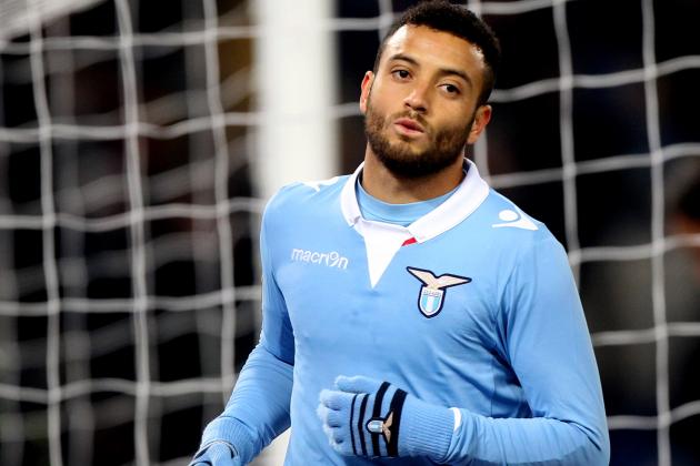 ROME, ITALY - JANUARY 05:  Felipe Anderson of SS Lazio looks on during the Serie A match between SS Lazio and UC Sampdoria at Stadio Olimpico on January 5, 2015 in Rome, Italy.  (Photo by Paolo Bruno/Getty Images)