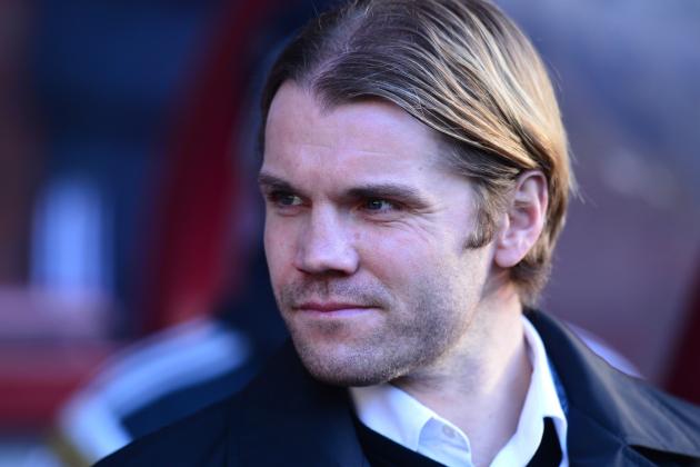 EDINBURGH, SCOTLAND - JANUARY 3 : Heart of Midlothian Manager Robbie Neilson on the sideline during the Scottish Championship match between Heart of Midlothian F.C. and Hibernian F.C. at Tynecastle Stadium on January 3, 2015 in Edinburgh Scotland. (Photo by Mark Runnacles/Getty Images)