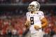 ARLINGTON, TX - JANUARY 12: Quarterback Marcus Mariota #8 of the Oregon Ducks looks on in the first half against the Ohio State Buckeyes during the College Football Playoff National Championship Game at AT&T Stadium on January 12, 2015 in Arlington, Texas. (Photo by Ronald Martinez/Getty Images)