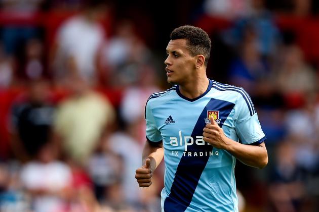 STEVENAGE, ENGLAND - JULY 12: Ravel Morrison of West Ham looks on during the Pre Season Friendly match between Stevenage and West Ham United at The Lamex Stadium on July 12, 2014 in Stevenage, England.  (Photo by Ben Hoskins/Getty Images)
