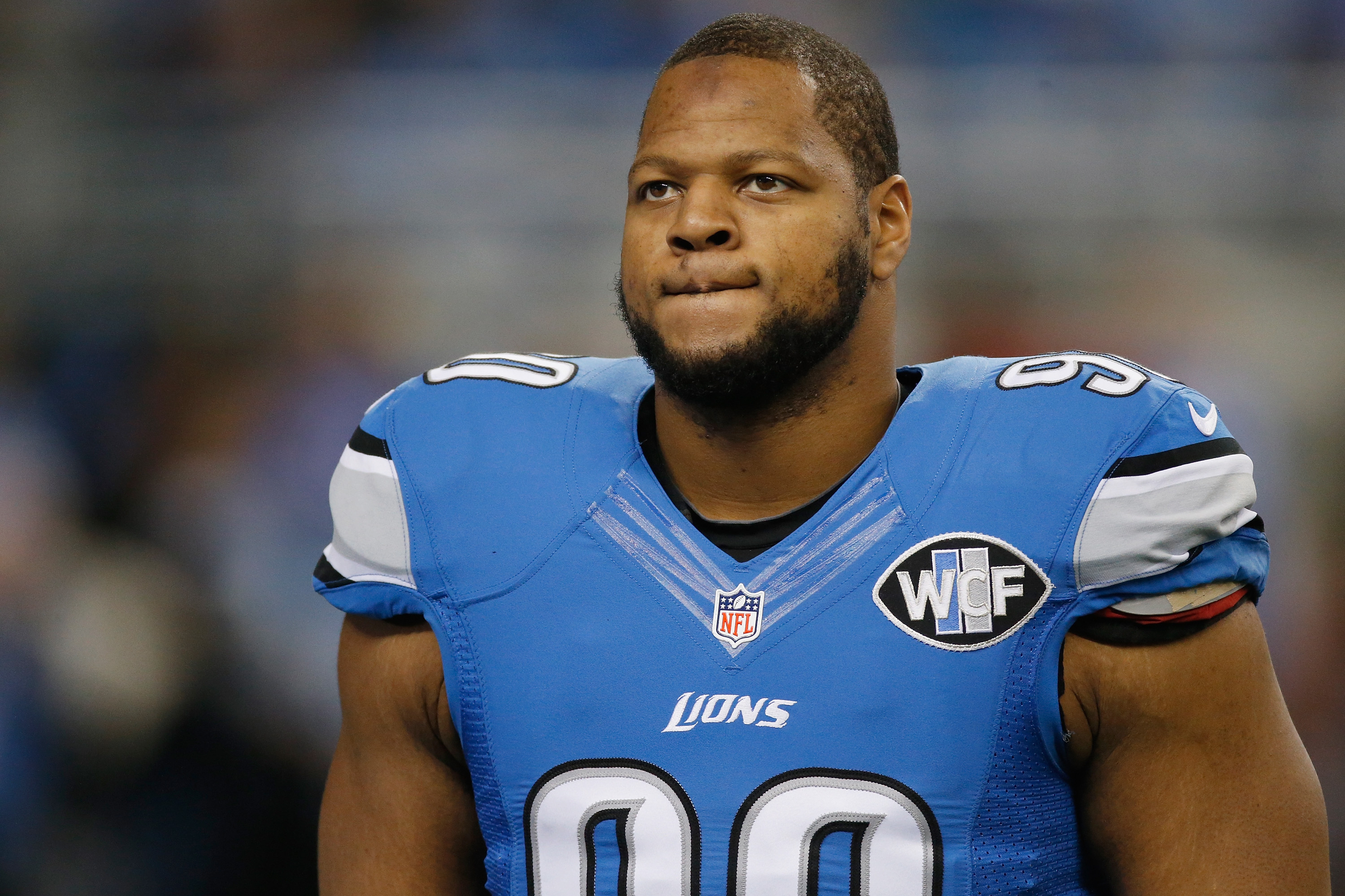 N. Suh's #90 Official Detroit Lions Jersey