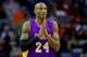 Jan 21, 2015; New Orleans, LA, USA; Los Angeles Lakers guard Kobe Bryant (24) against the New Orleans Pelicans during the first quarter of a game at the Smoothie King Center. Mandatory Credit: Derick E. Hingle-USA TODAY Sports