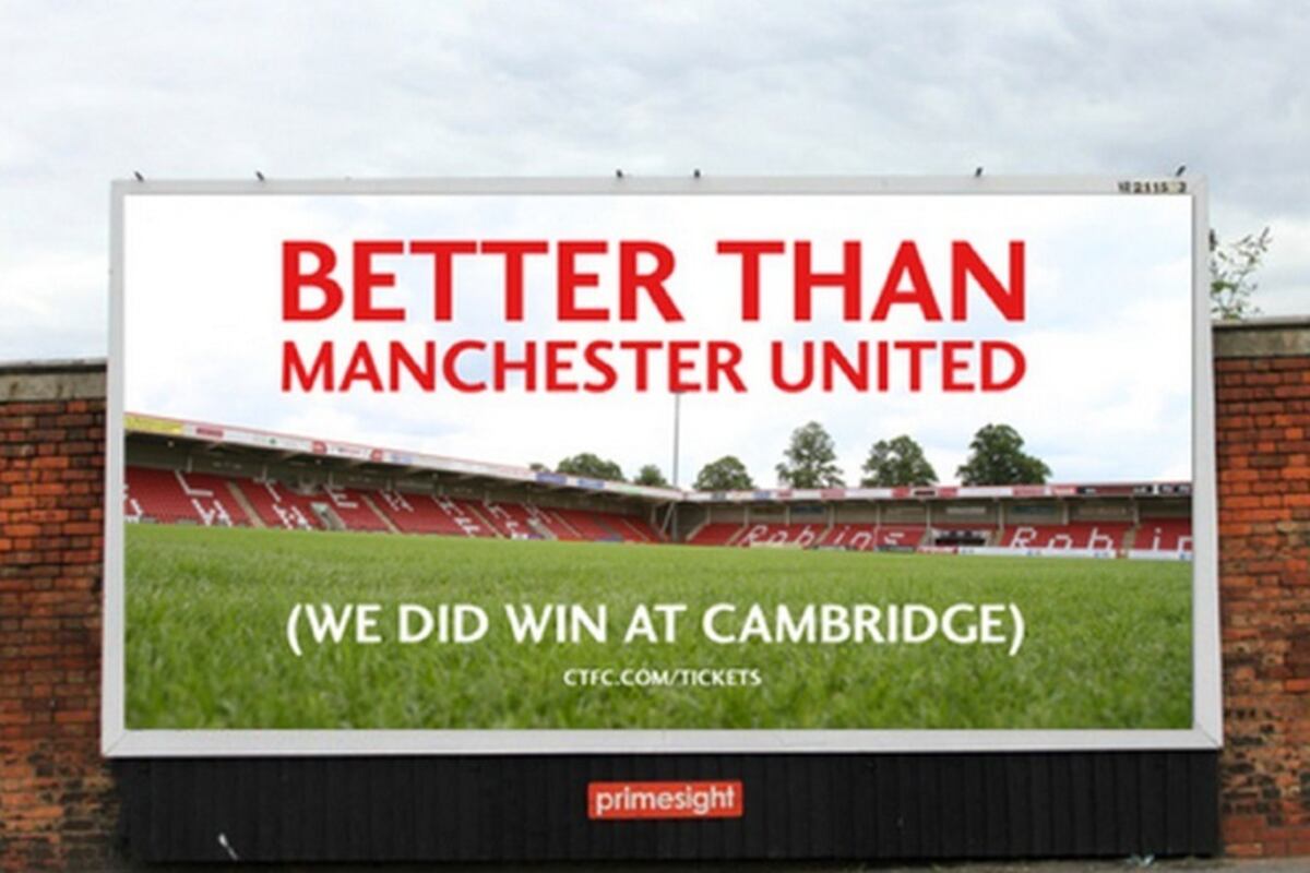 Cheltenham Town Fan Helps Fund Sign to Troll Manchester ...