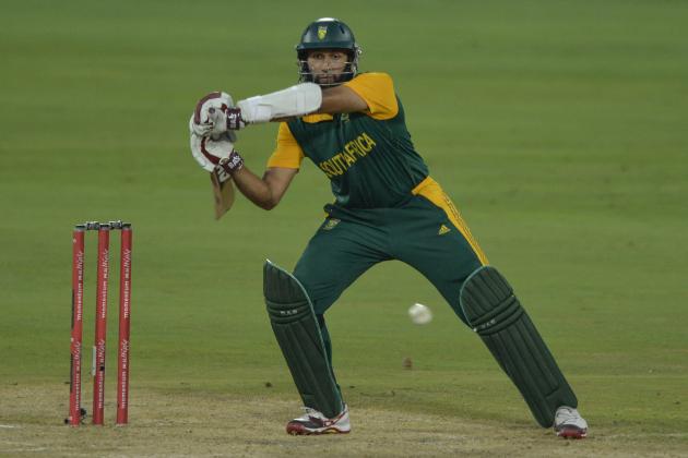 South Africa's Hashim Amla takes a shot, during the 5th one day international cricket match between South Africa and the West Indies in Pretoria, South Africa, Wednesday, Jan. 28, 2015. (AP Photo)
